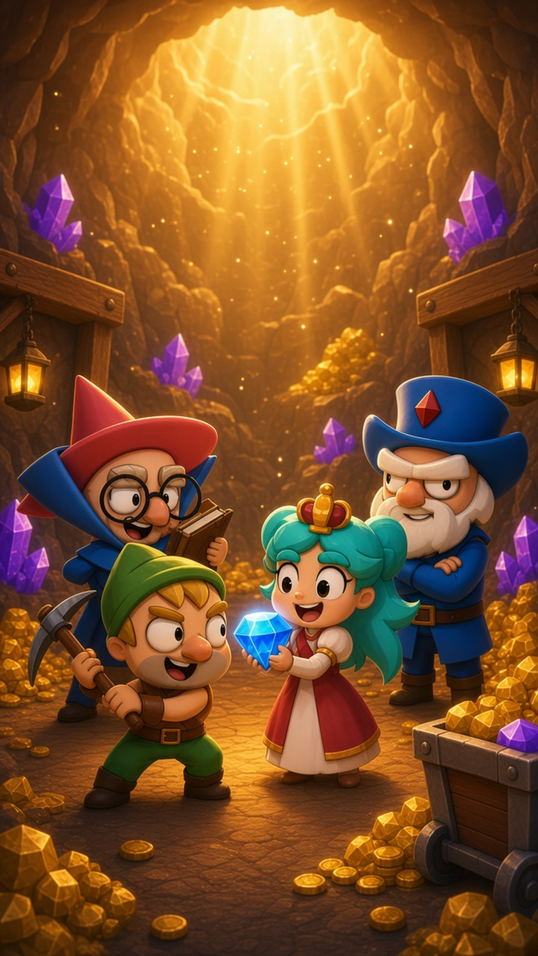 Royal Miner on a phone